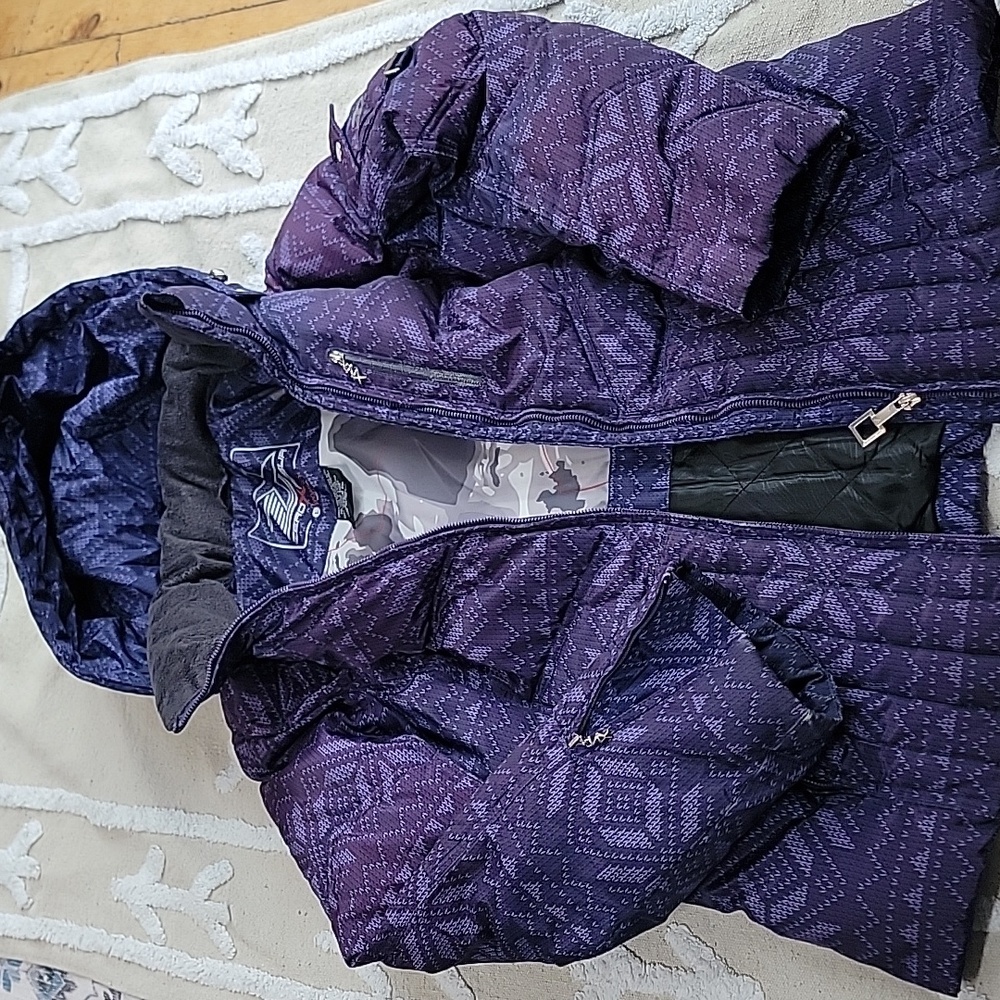 Women Hooded Ski Jacket Sz Large